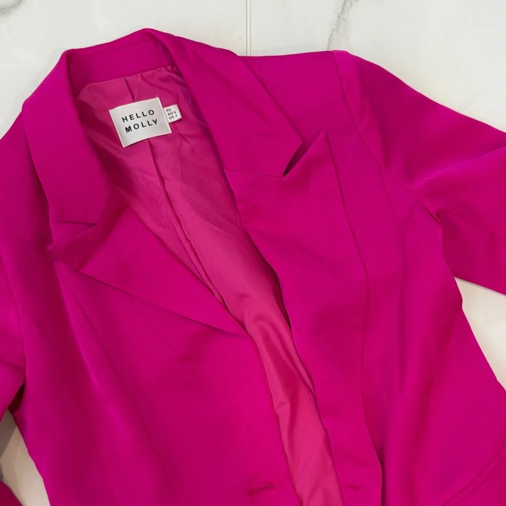 Hello Molly Fuchsia bright Blazer size xs - Picture 4 of 5